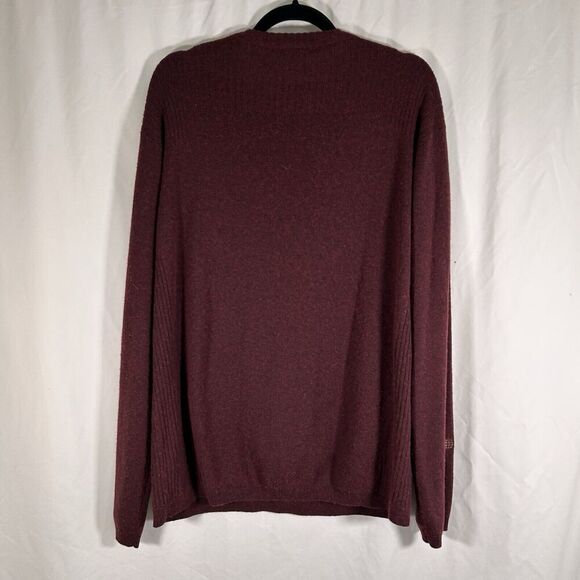 Exofficio Wool Blend Sweater Men's XXL Burgundy Long Sleeve Crew Neck Pullover - Picture 6 of 8
